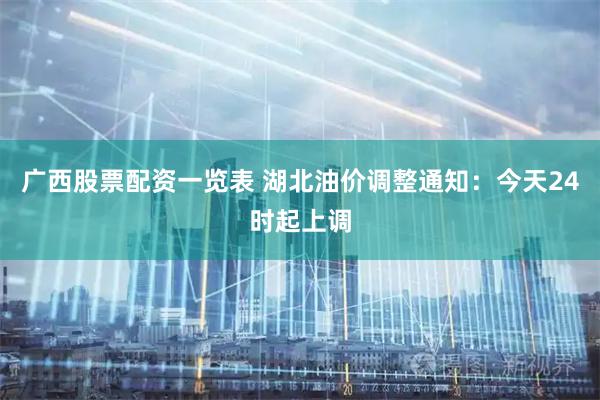 广西股票配资一览表 湖北油价调整通知：今天24时起上调
